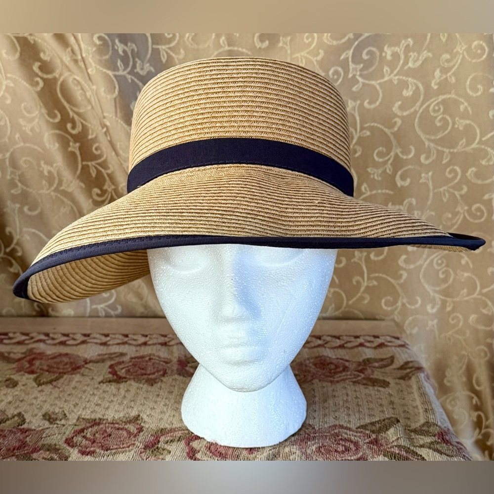 Vintage Cappelli Strawworld Beige Straw Sun Hat One Size OS